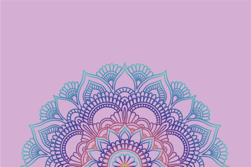 半曼陀罗乙烯基餐垫 - TenStickers