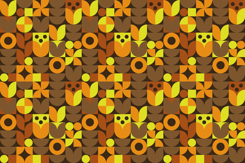 乙烯基餐垫原版彩色几何图案 - TenStickers