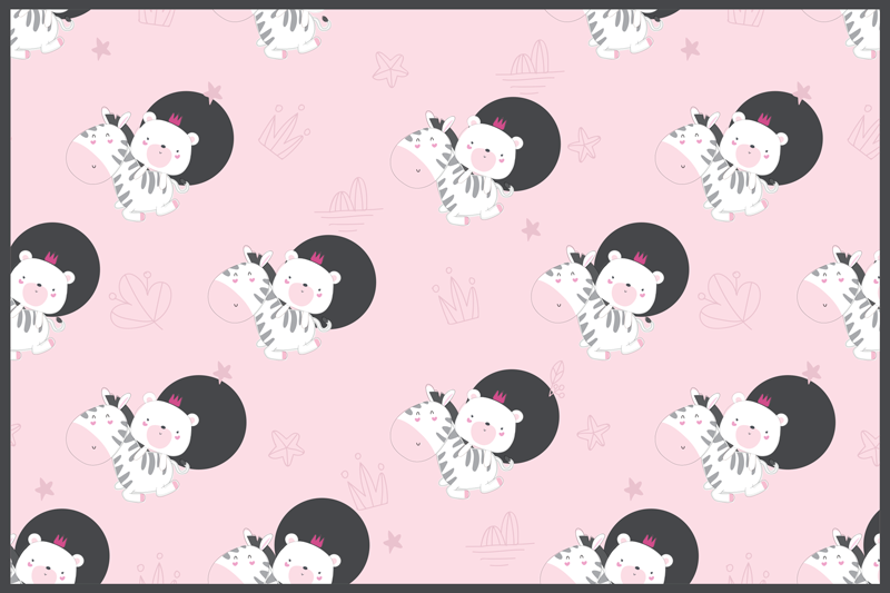 乙烯基儿童餐垫可爱斑马插图 - TenStickers