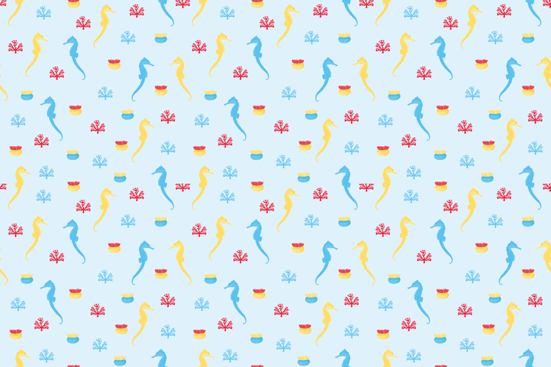 乙烯基餐垫原版色彩斑斓的水下图案 - TenStickers