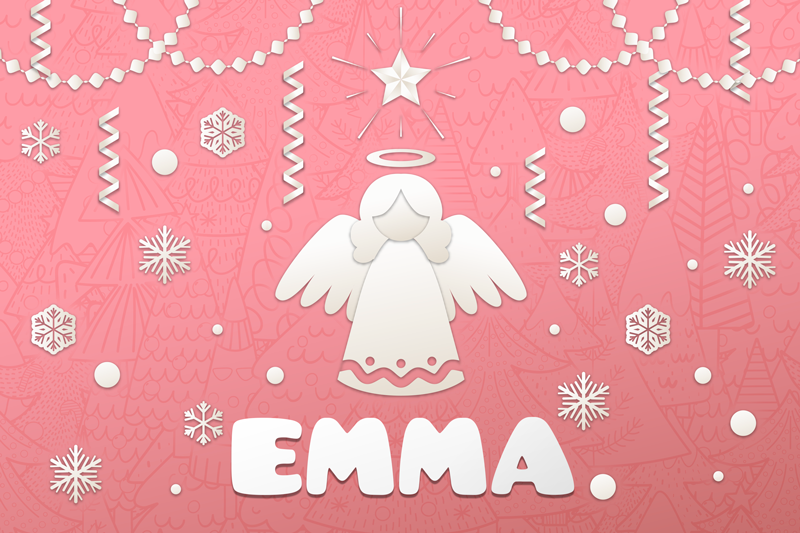 乙烯基圣诞餐垫天使节日主题 - TenStickers