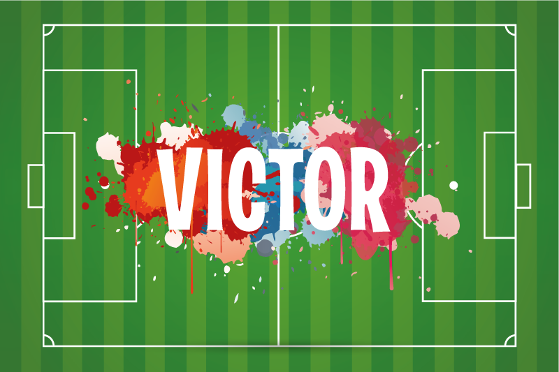 足球场名称个性化的餐垫 - TenStickers