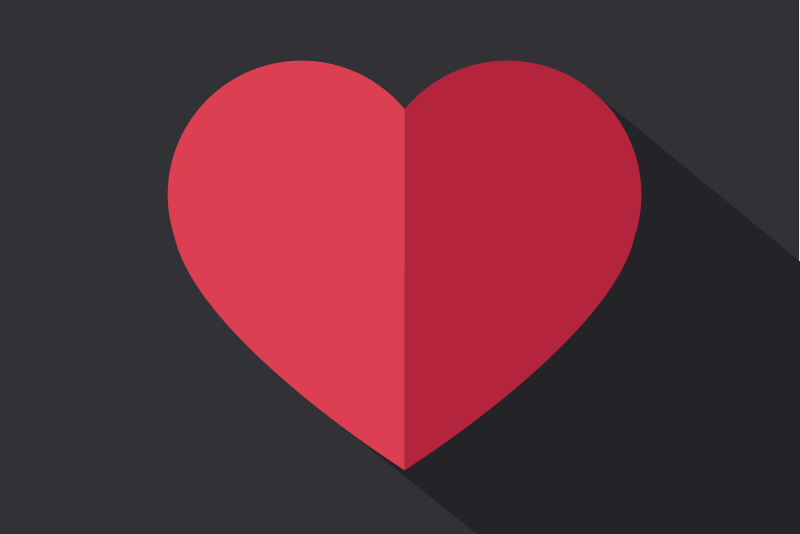 乙烯基餐垫原版心形装饰 - TenStickers