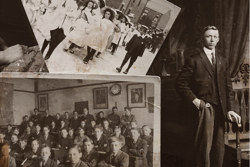 乙烯基餐垫家复古照片拼贴 - TenStickers