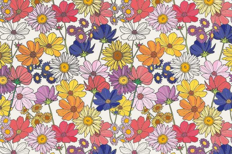 乙烯基儿童餐垫生动植物图案设计 - TenStickers