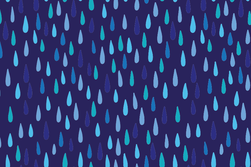 乙烯基餐垫贴图雨滴图案 - TenStickers