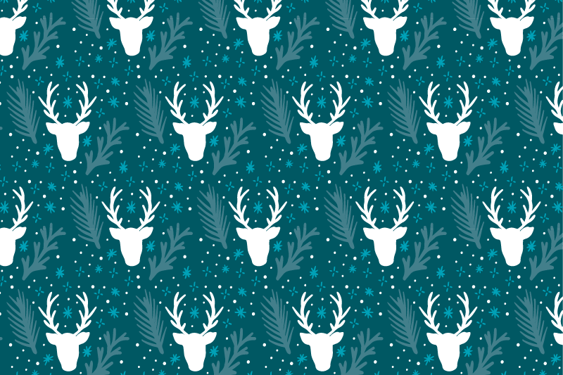 乙烯基圣诞餐垫优雅节日餐桌布置 - TenStickers