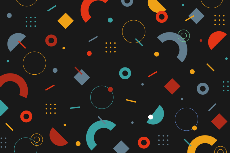 乙烯基餐垫几何彩色图案 - TenStickers