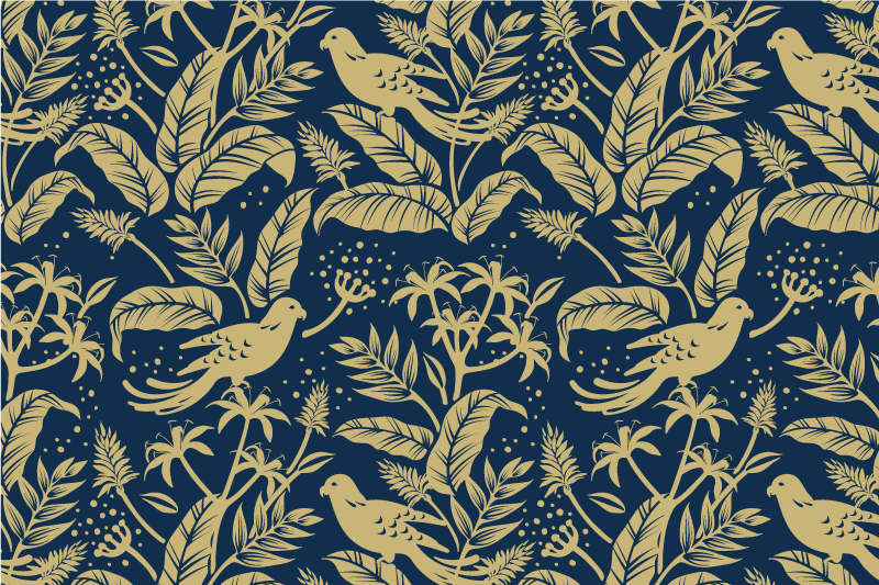 乙烯基餐垫原版优雅叶子图案 - TenStickers