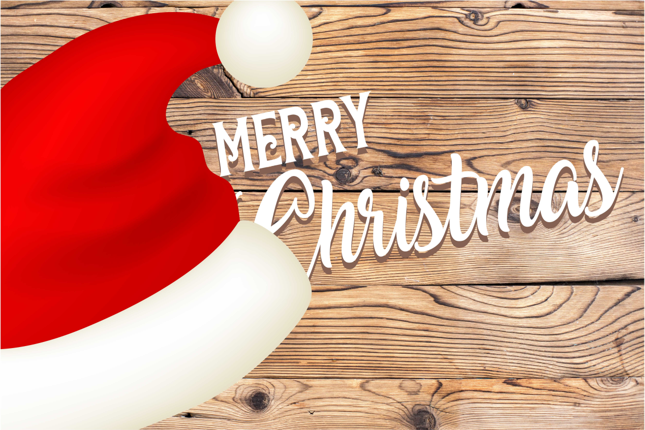 乙烯基圣诞餐垫节日圣诞老人帽 - TenStickers