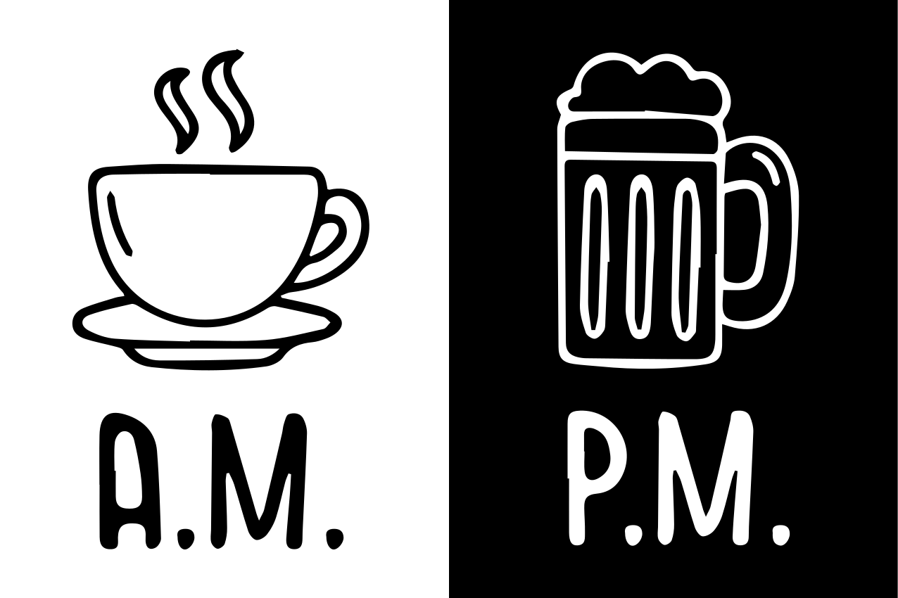 乙烯基餐垫贴图咖啡啤酒对比 - TenStickers