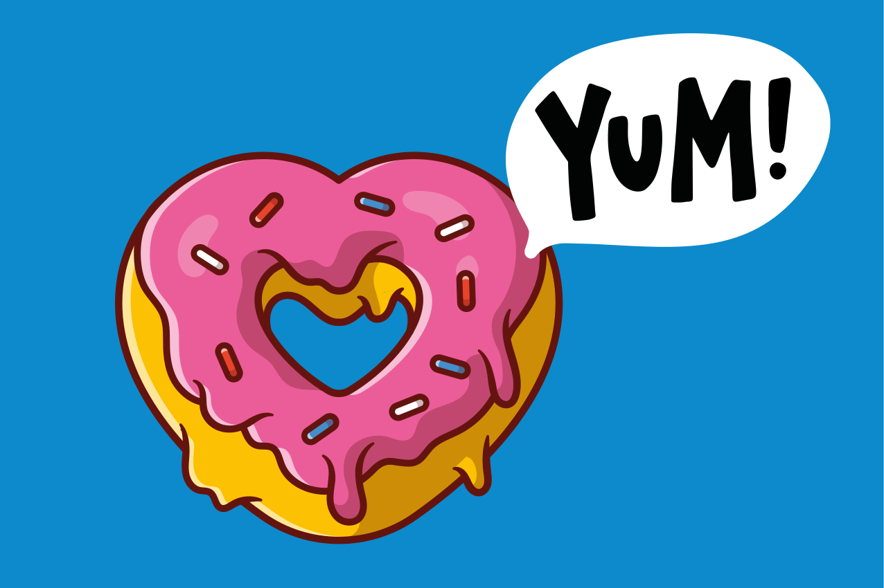 乙烯基儿童餐垫心形款待 - TenStickers