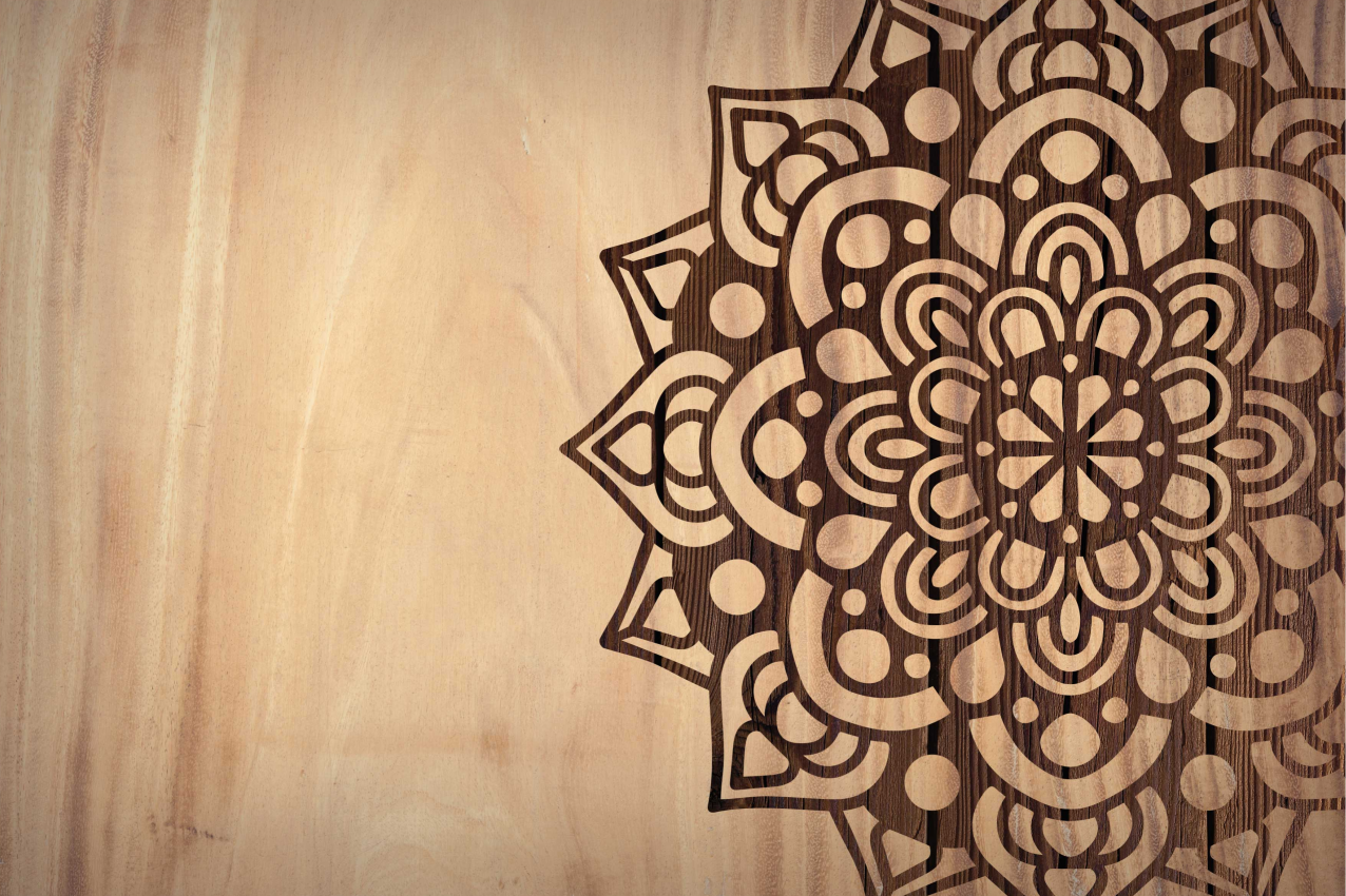 木边图案纹理餐垫 - TenStickers