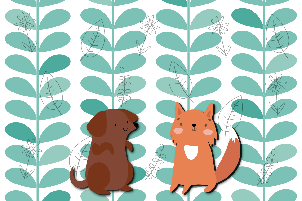 乙烯基儿童餐垫可爱动物伙伴 - TenStickers