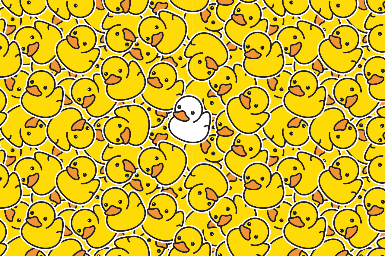 乙烯基儿童餐垫小鸭图案展示 - TenStickers