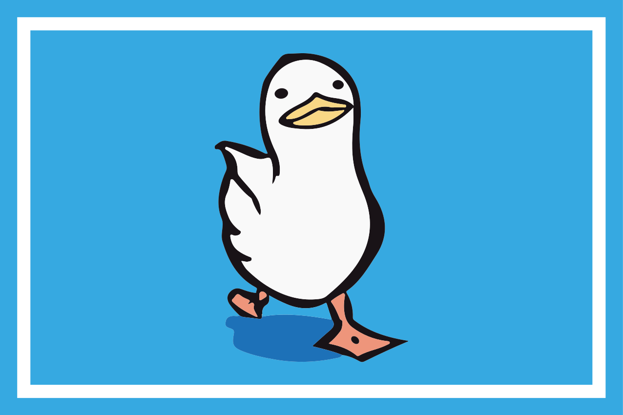 时髦的步行鸭现代餐垫 - TenStickers