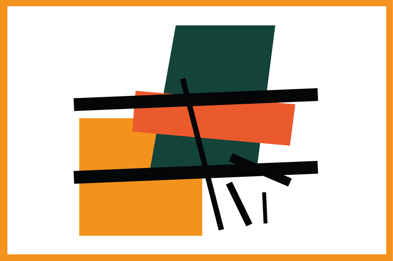 乙烯基餐垫抽象几何块 - TenStickers