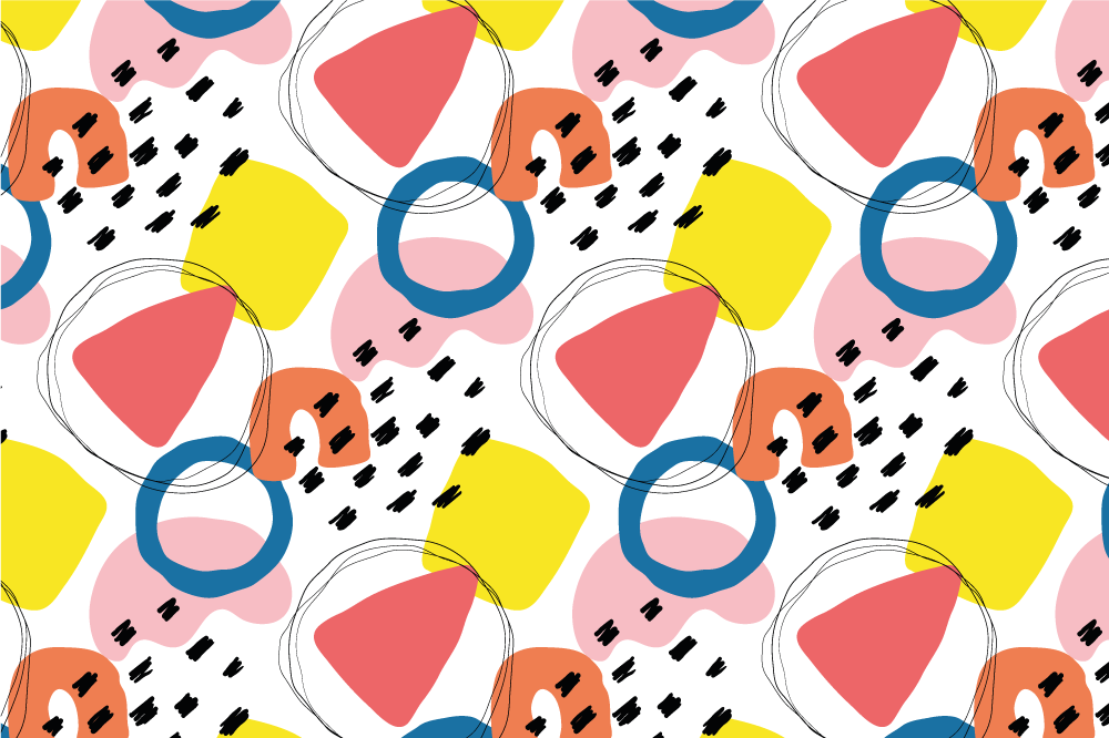 乙烯基餐垫生动几何元素 - TenStickers