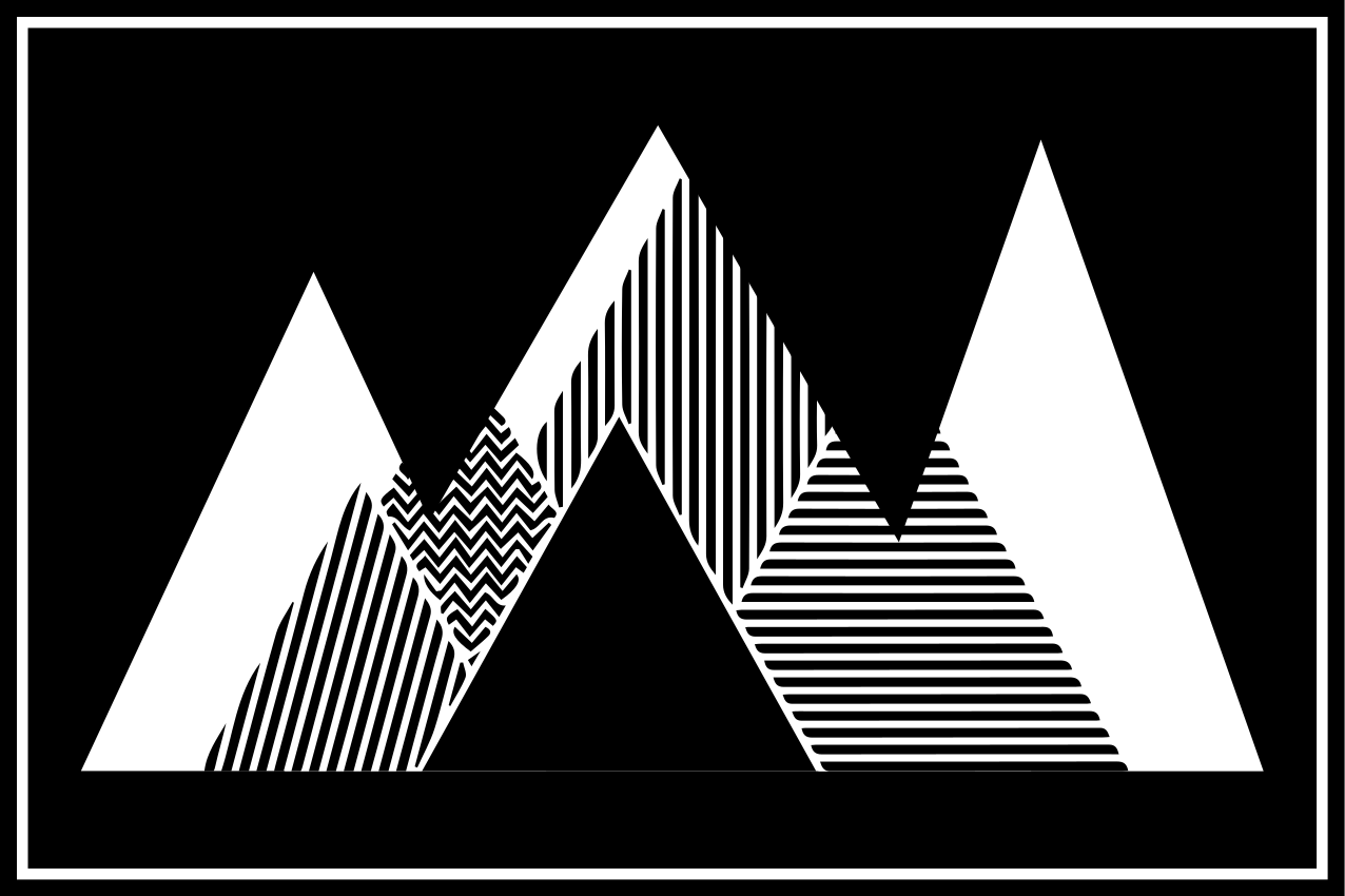 乙烯基餐垫时尚山峰设计 - TenStickers