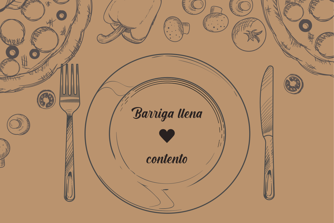 乙烯基餐垫原版 心形空盘子 - TenStickers