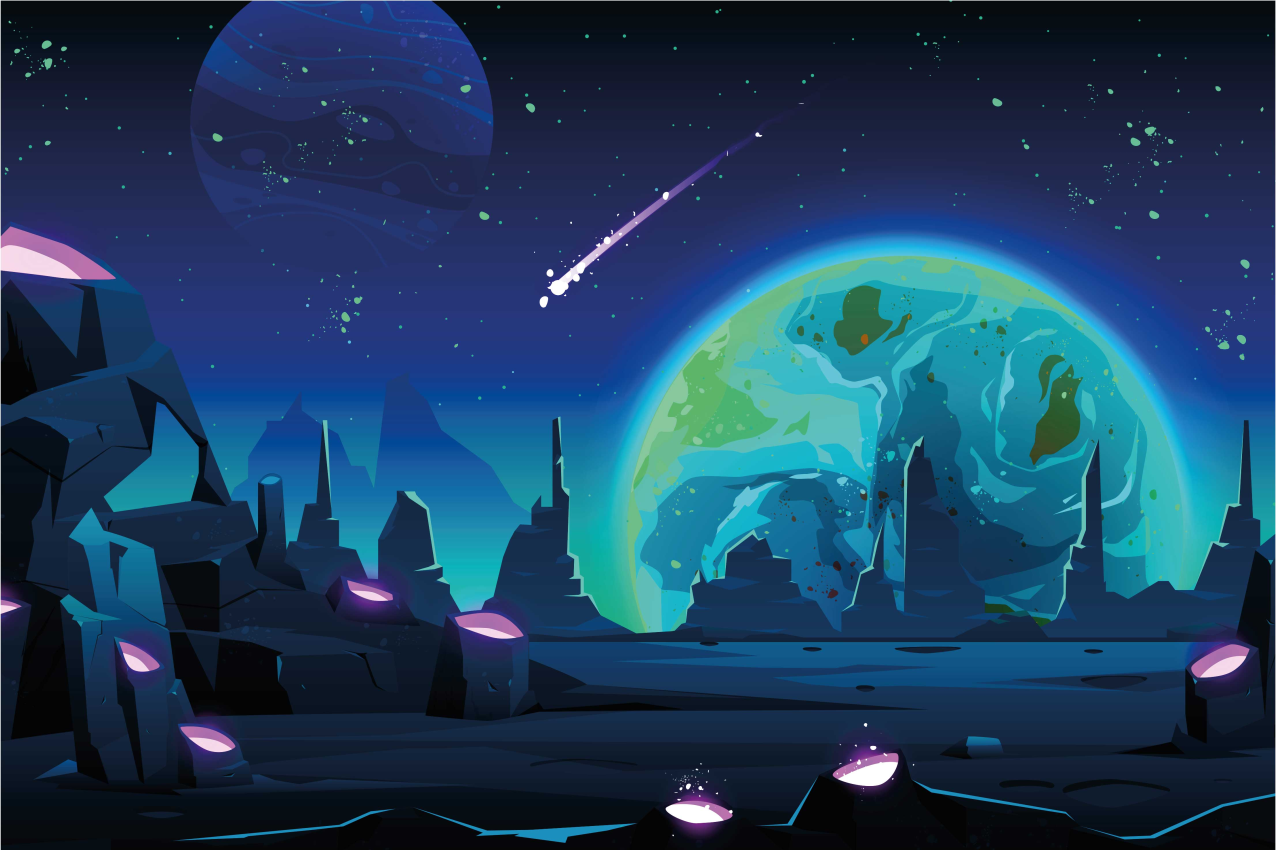 乙烯基餐垫宇宙景观场景 - TenStickers