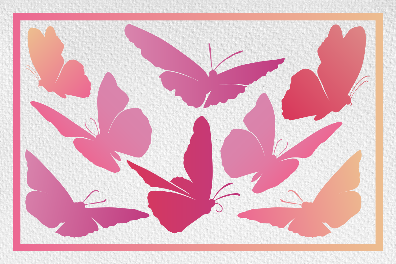 乙烯基儿童餐垫生动蝴蝶图案 - TenStickers