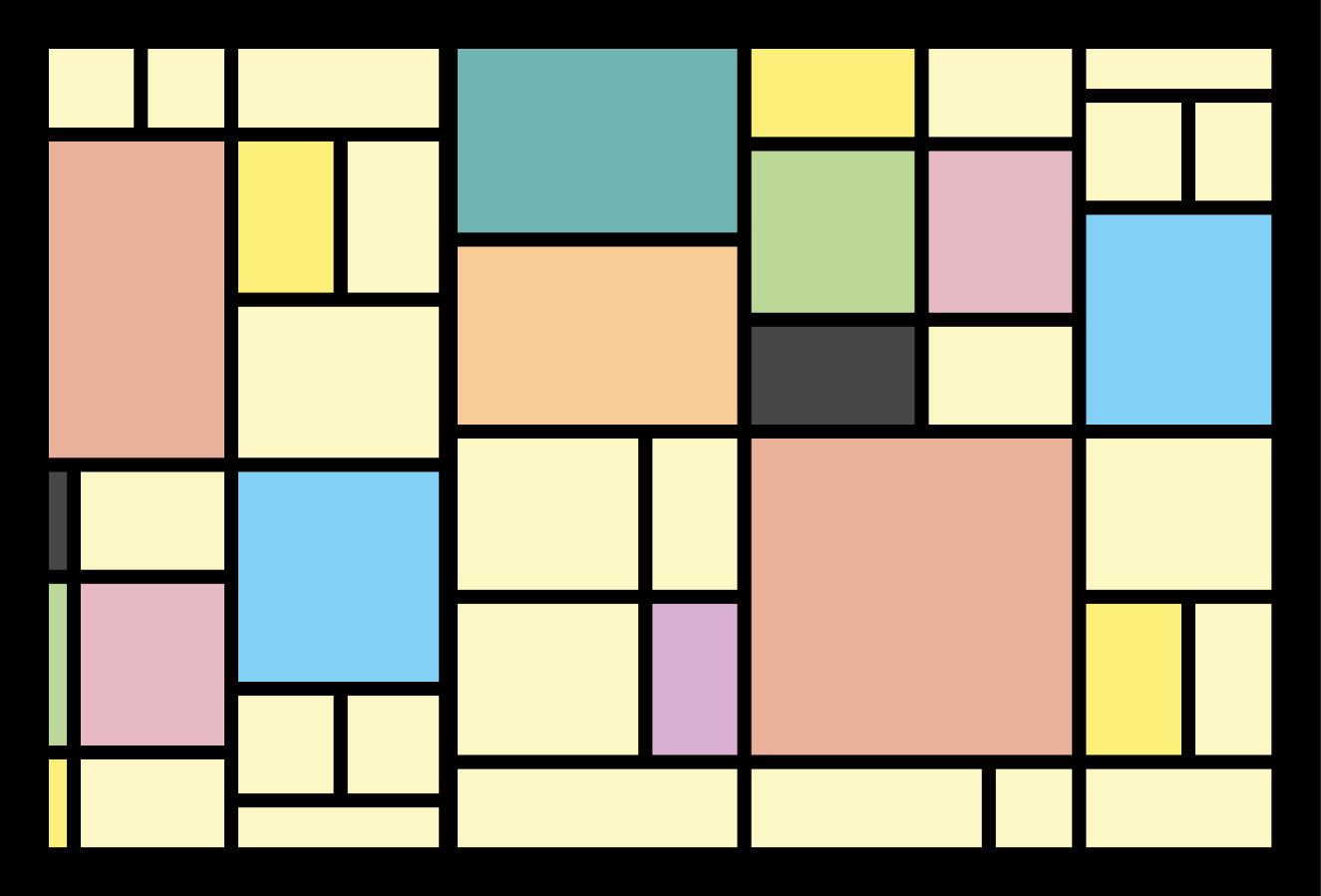 乙烯基餐垫几何抽象图案 - TenStickers