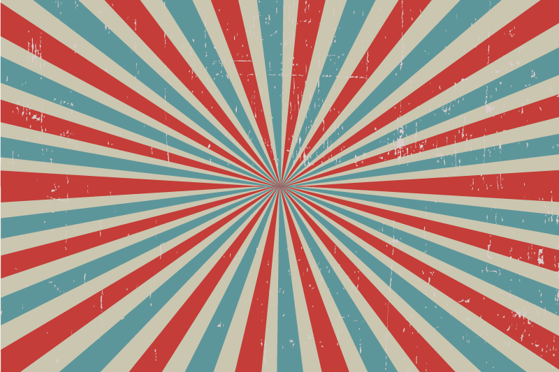 蓝色和红色条纹原始餐垫 - TenStickers