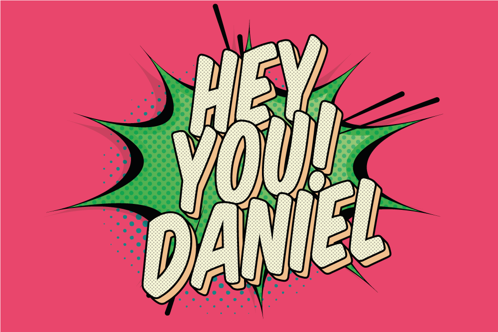 嘿，你很酷涂鸦海报餐垫 - TenStickers