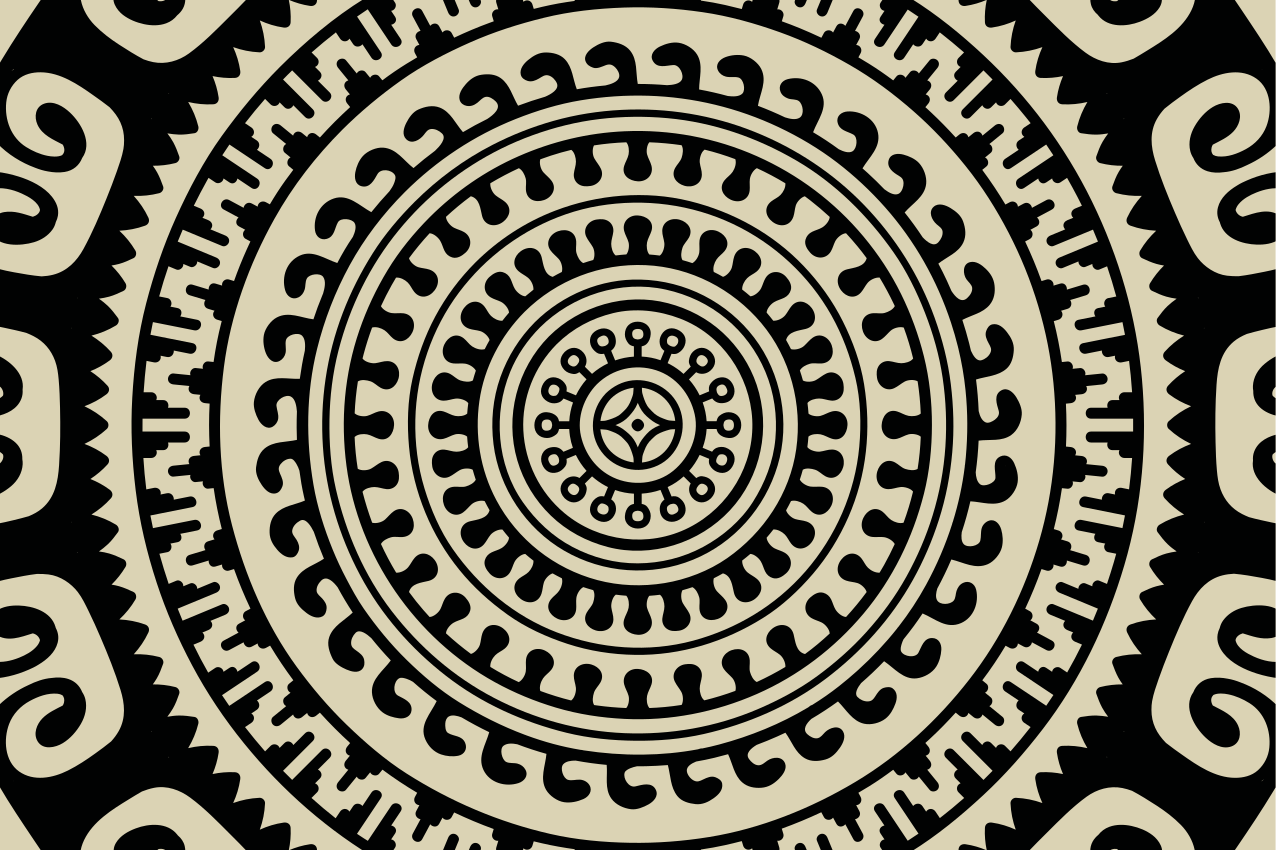 乙烯基餐垫贴图圆形图案形状 - TenStickers