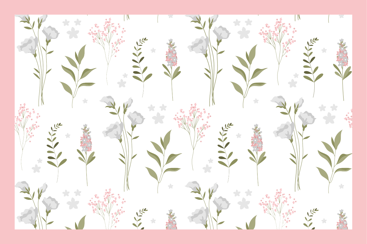 简约的野花图案餐垫 - TenStickers