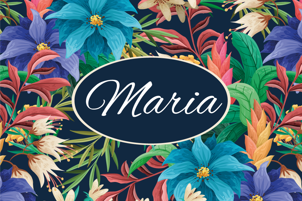 乙烯基餐垫品牌花卉个性化餐盘 - TenStickers