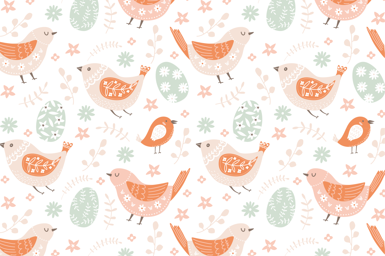 乙烯基儿童餐垫可爱鸟儿图案 - TenStickers