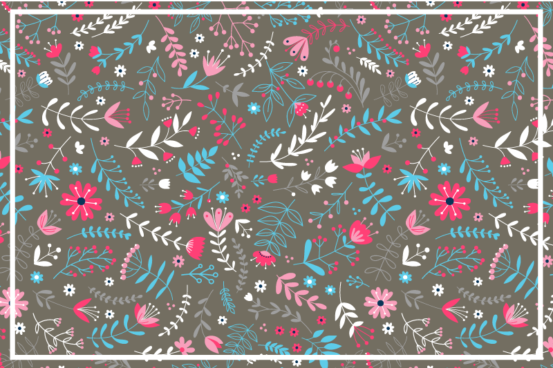 乙烯基餐垫贴图植物纹理效果 - TenStickers