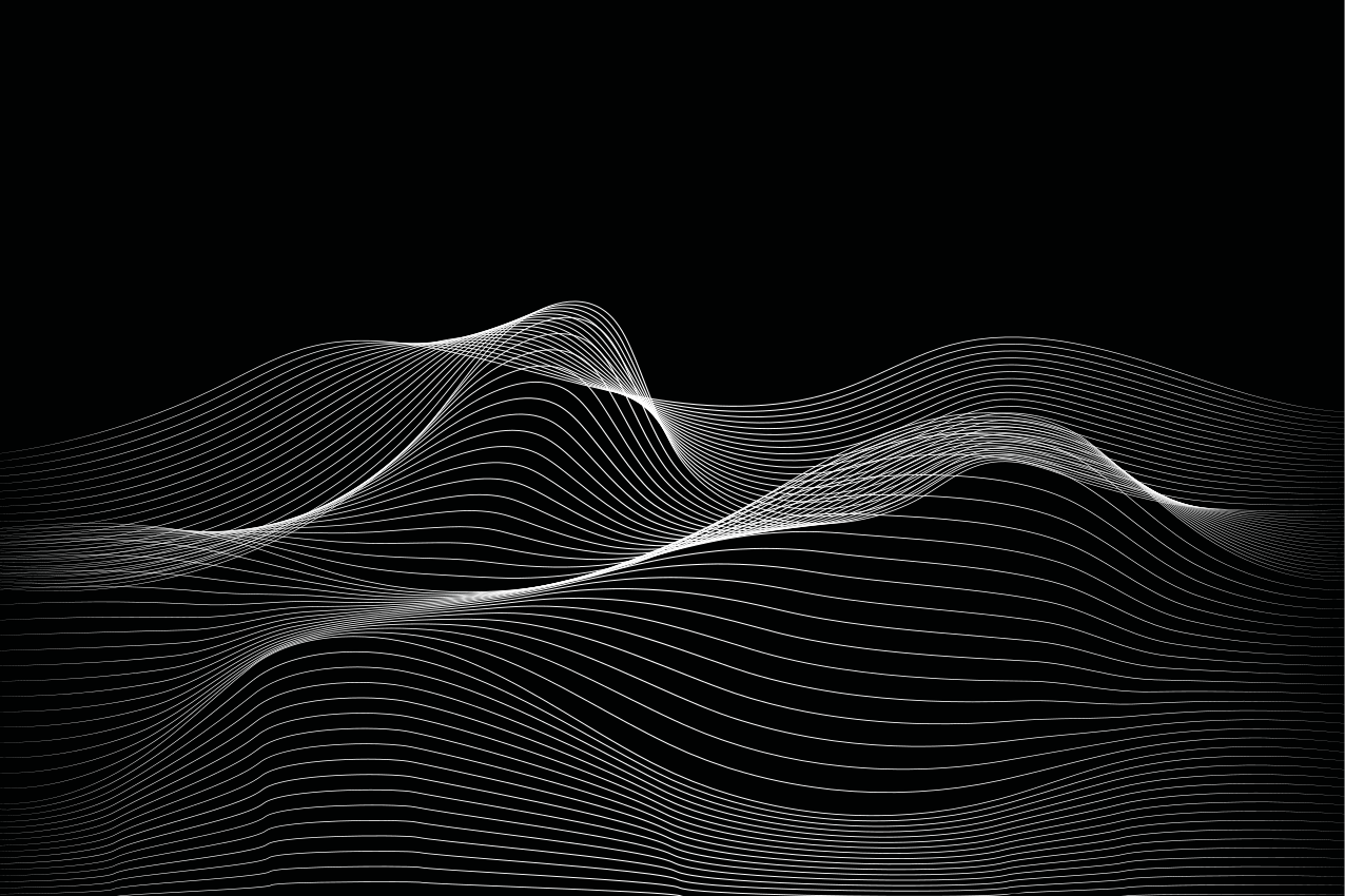 乙烯基餐垫贴图波浪线图案 - TenStickers