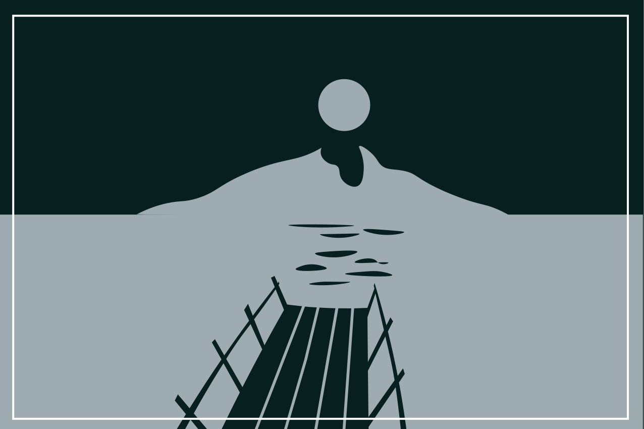 乙烯基餐垫水上桥梁 - TenStickers