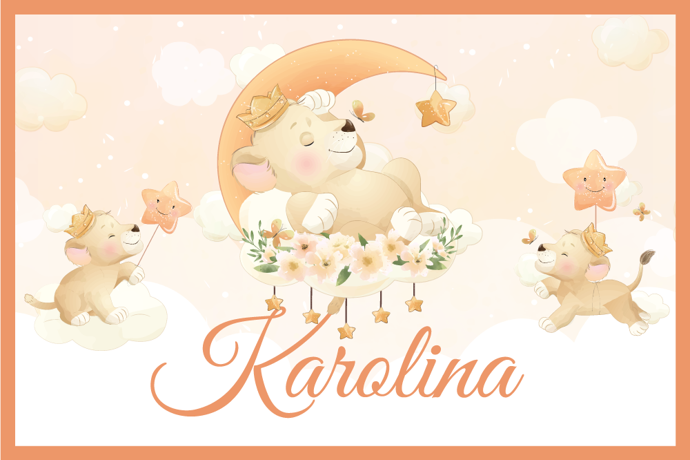 乙烯基儿童餐垫可爱狮子幼崽 - TenStickers