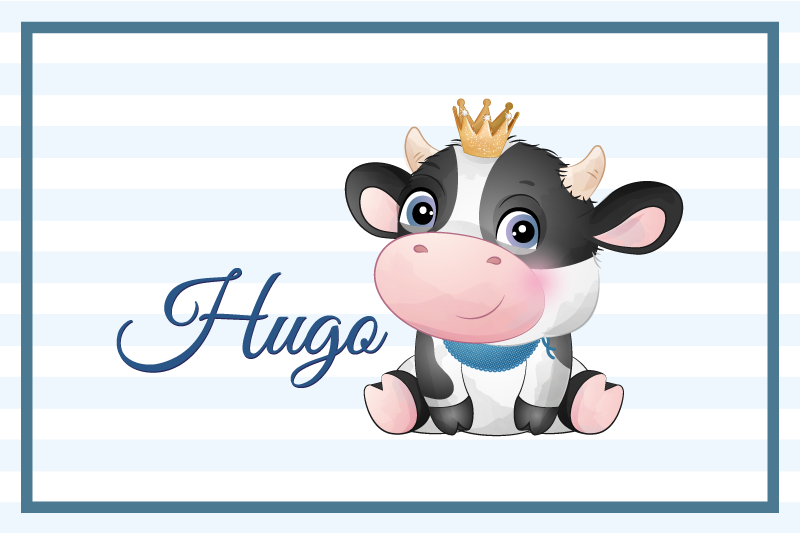 乙烯基儿童餐垫牛仔角色插图 - TenStickers