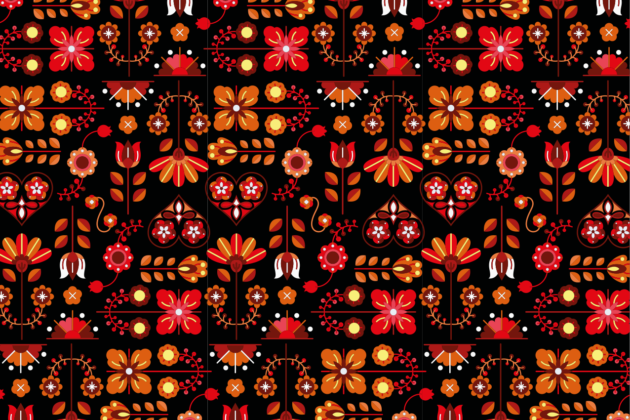 乙烯基餐垫原版生动植物组合 - TenStickers