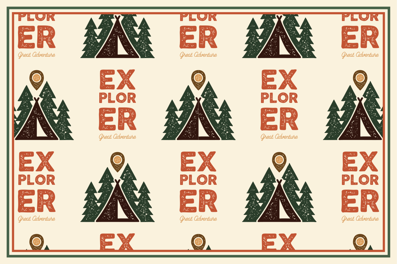 乙烯基餐垫原版探险冒险图案 - TenStickers