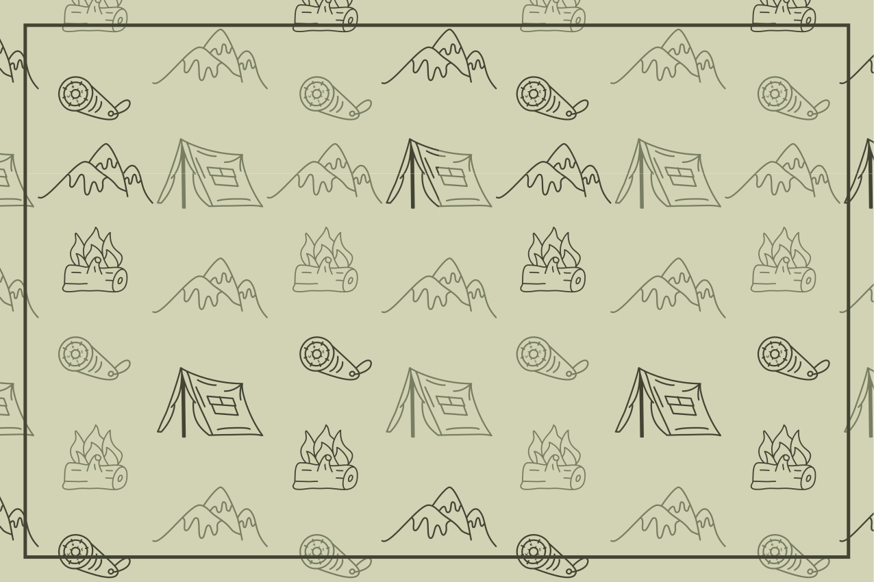 乙烯基餐垫原版露营冒险组件 - TenStickers