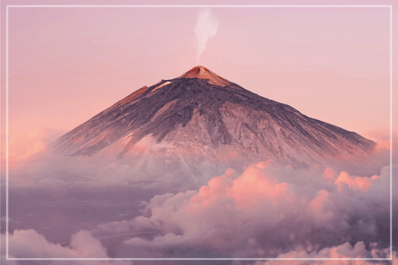 乙烯基餐垫火山山地风景 - TenStickers