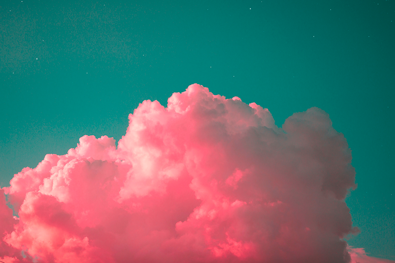 乙烯基餐垫粉色云朵腮红 - TenStickers