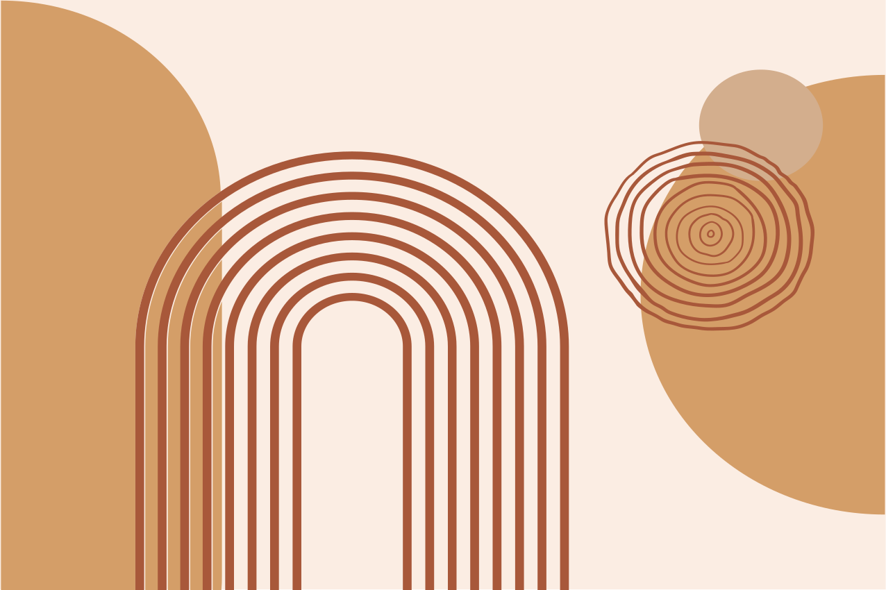 乙烯基餐垫呈现层叠曲线形状 - TenStickers