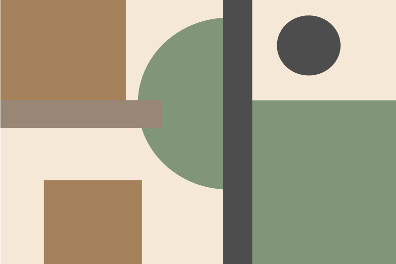 乙烯基餐垫几何抽象图形设计 - TenStickers