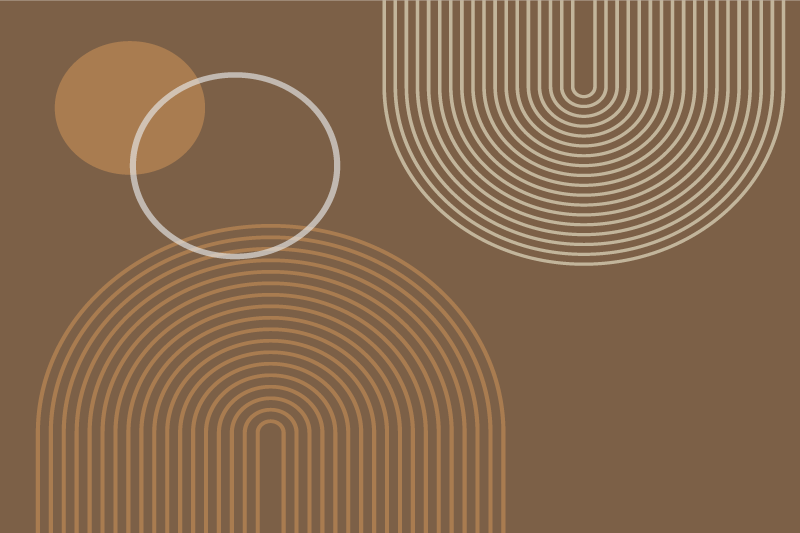 温暖的几何拱门现代餐垫 - TenStickers