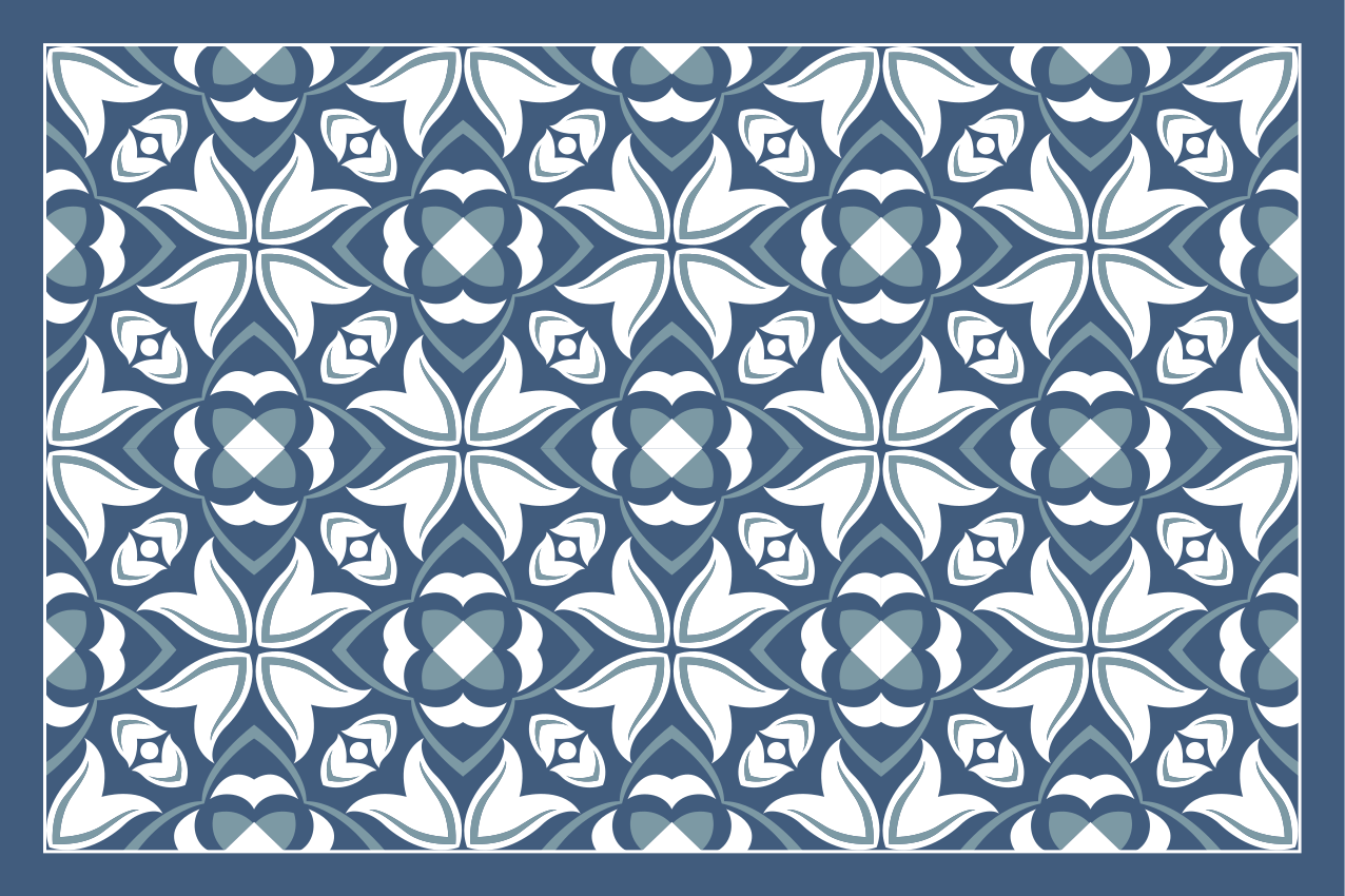 乙烯基餐垫贴图精致植物图案 - TenStickers