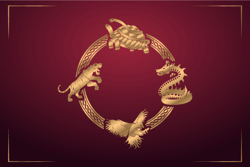 乙烯基餐垫原版金色动物徽章 - TenStickers