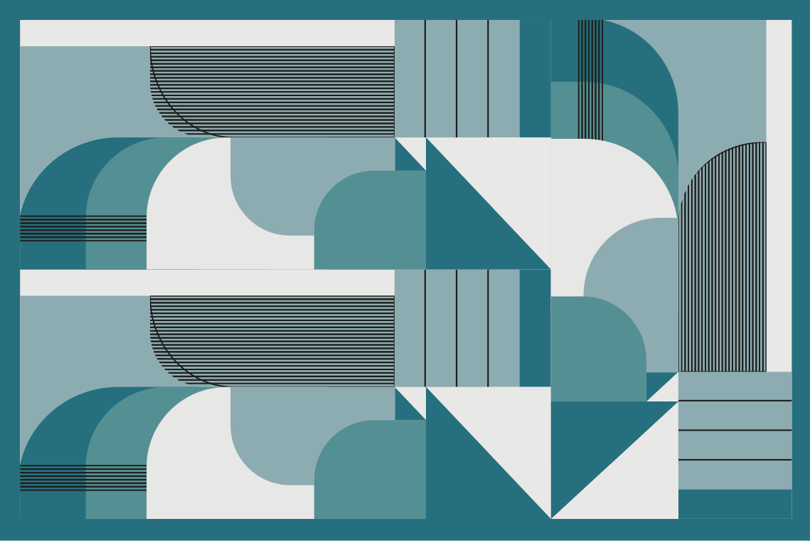 乙烯基餐垫几何蓝绿色图案 - TenStickers