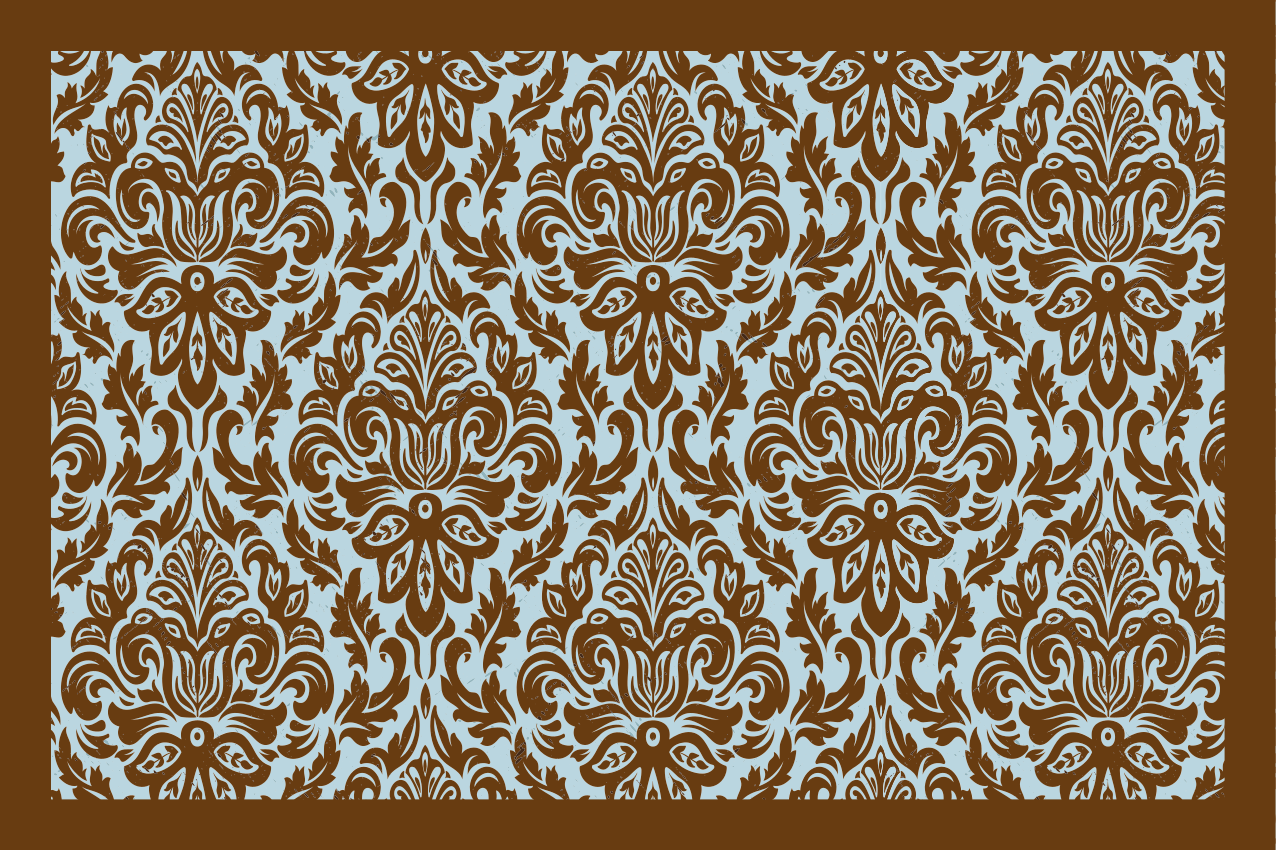 乙烯基餐垫贴图精美花卉徽章 - TenStickers